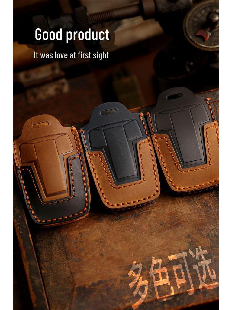 Handgefertigte Schlüsselhülle aus echtem Leder für Great Wall Weipai New Tank 300