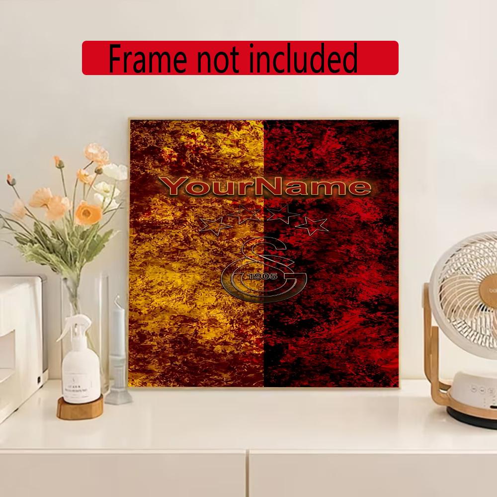 Galatasaray Customize Your Name Diamond Painting Round Diamond Diy Frameless Holiday Artwork Suitable For Home Office Wall Decoration