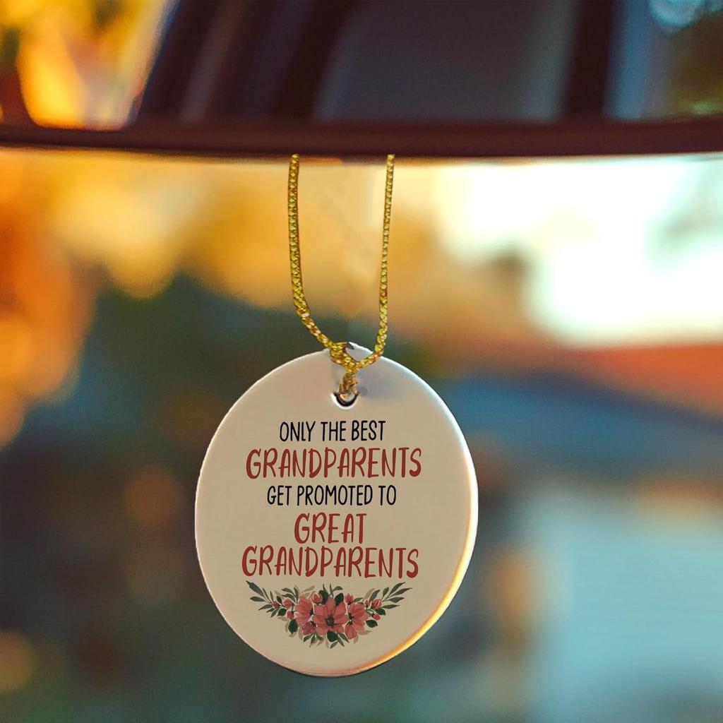 Grandparents Gifts Ornament, Grandparent Gift from Grandkids, Pregnancy Announcement Promoted to Grandparents Ornament, Great Grandparent Birthday