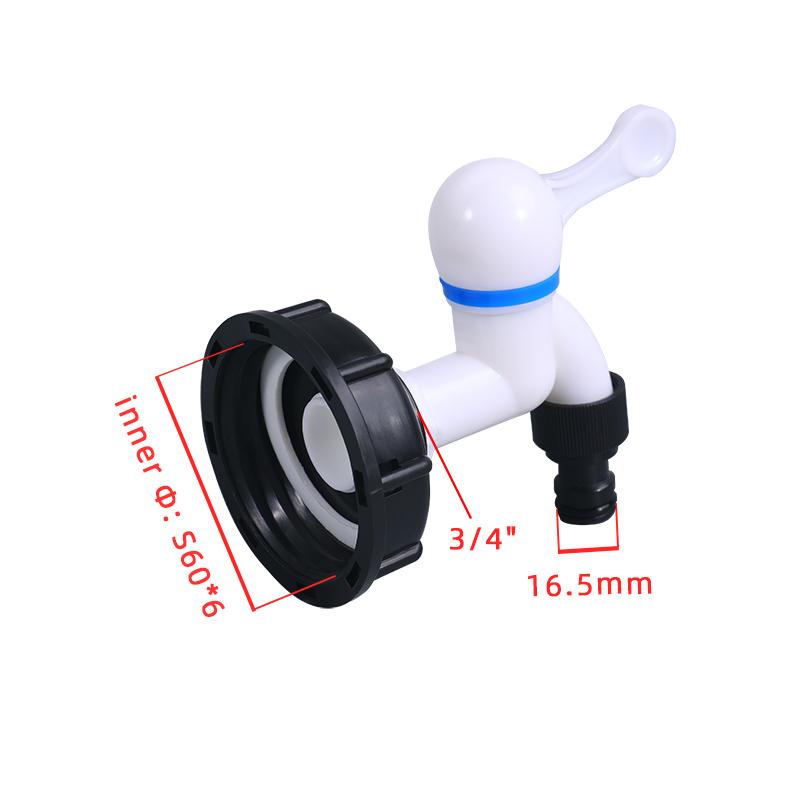 

Прочный адаптер для крана IBC-бака S60*6 с крупной резьбой на 1/2 3/4 водопроводный соединитель, сменный клапан, фитинг для сада, быстрый монтаж