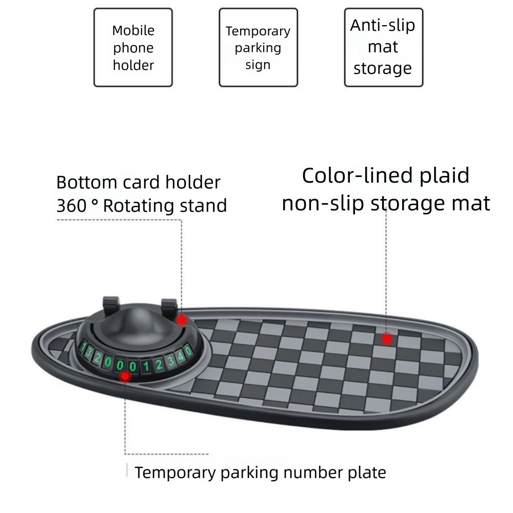 Stable Car Phone Mount with Anti Slip Mat 360-Degree Rotation Car Phone Bracket  Gadgets