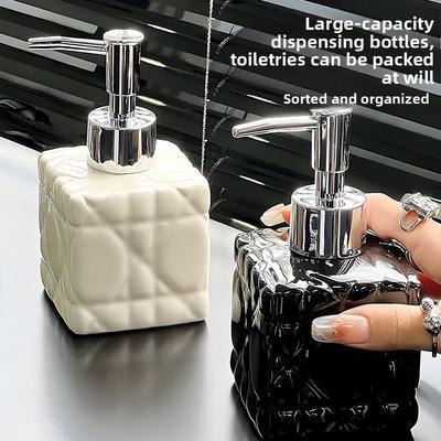 Bouteilles Distributeurs de Lotion Grande Capacité Gel Douche de Grande Valeur Bouteilles à Pompe Bouteilles Distributeurs de Désinfectant pour les Mains en Céramique Accessoires de Salle de Bain