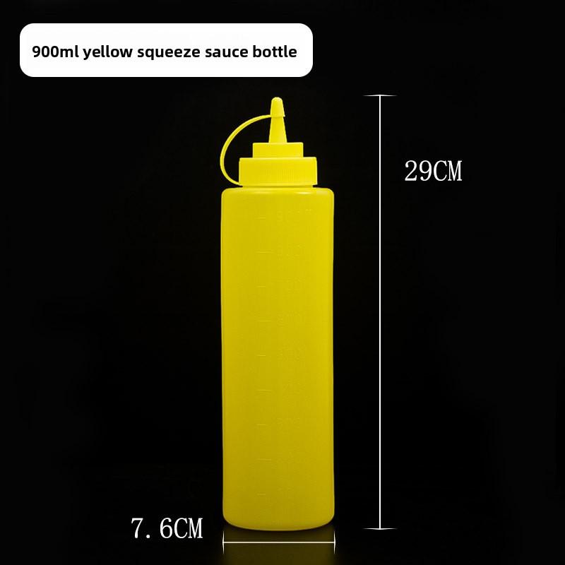 Thickened Plastic Squeeze Sauce Bottle, Tomato Salad Jam Household Seasoning Bottle, Food-grade Pointed Spout Squeeze Sauce Bottle