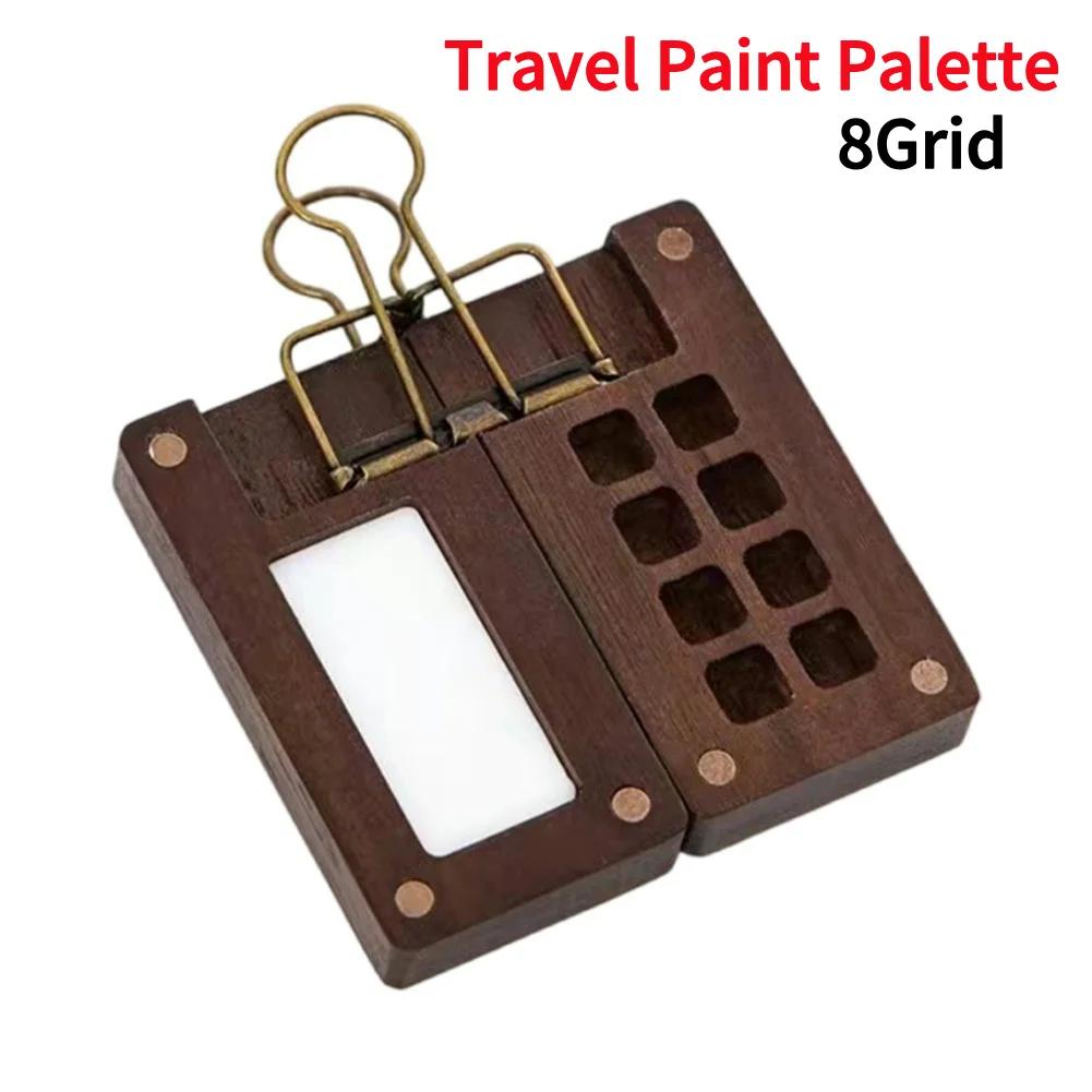 Mini Portable Watercolor Palette Set Watercolor Sketch Book with Binder Clips Portable Watercolor Travel Set for Travel Drawing