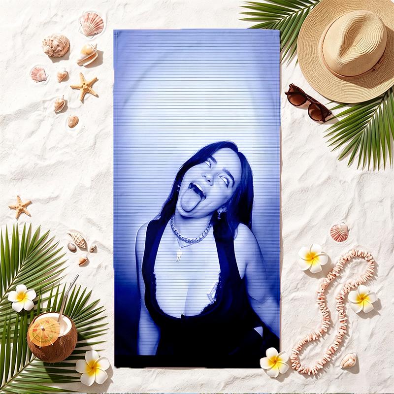 Billie Eilish Soft Beach Towel Stylish Beach Pool Towel for Summer Seaside Vacation Travel
