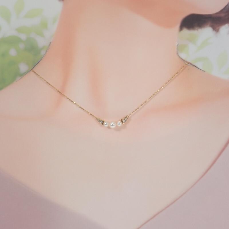 MIKIMOTO Colar Ouro Amarelo K18/Pérola Akoya Mulheres