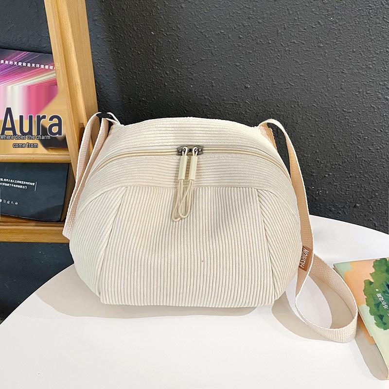 2025 Summer Korean Corduroy Crossbody Backpack: Stylish, Textured, Casual Shoulder Bag