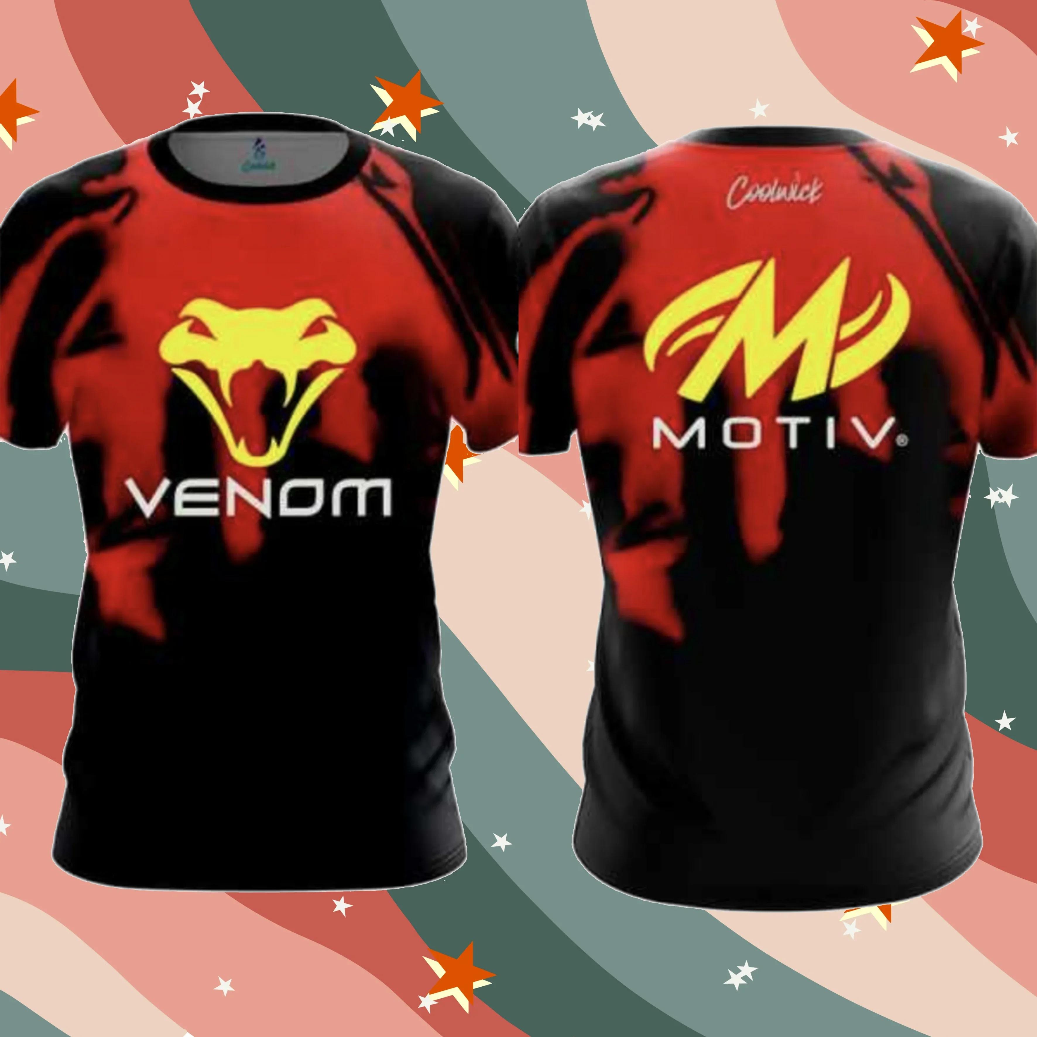 Men s Quick-Drying T-Shirt VENOM Printed Bowling Suit Classic Luxury Comfort Casual T-Shirt Sports Short Sleeve S