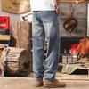 Men's Casual Straight Leg Washed Jeans