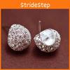 High-quality Women's Korean Style Crescent Moon Rhinestone Stud Earrings