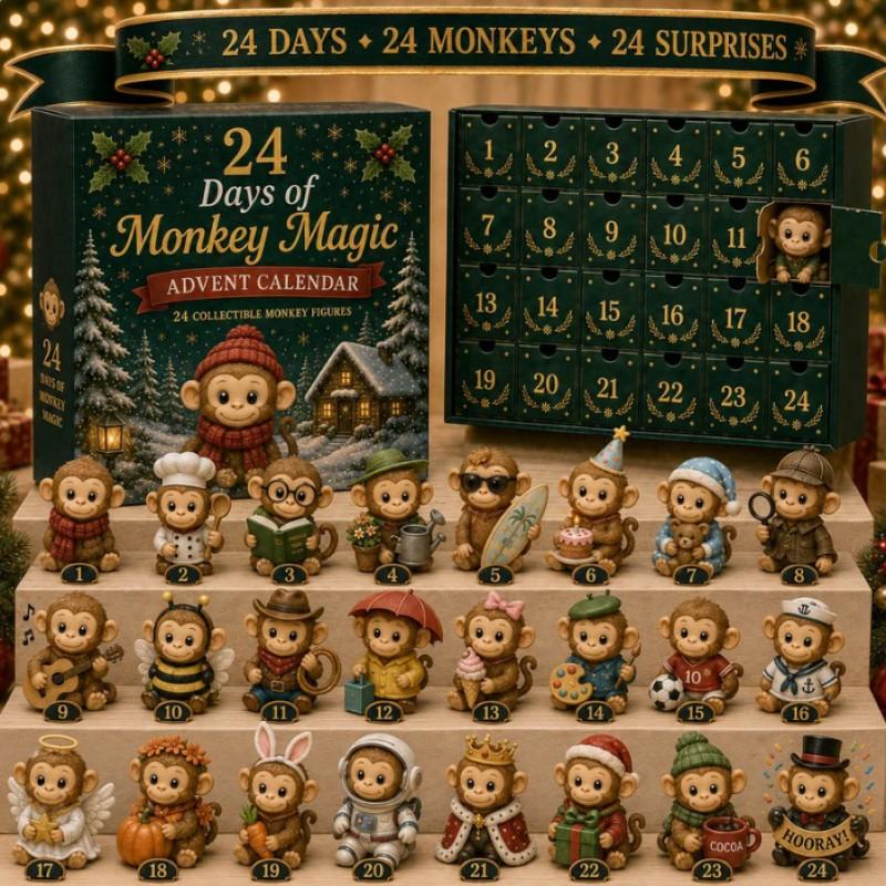 2026 Magic Animal Advent Calendar Acrylic Blind Box Collectible Ornament Christmas Gift