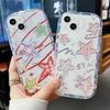 Sevimli Silikon Kılıf Xiaomi Redmi için Not 13 12 11 Samsung A54 A24 A14 Oppo A78 A58 A38 Infinix Not 30 Pro Funda Meteor Yıldız Kapak Yumuşak TPU Tampon