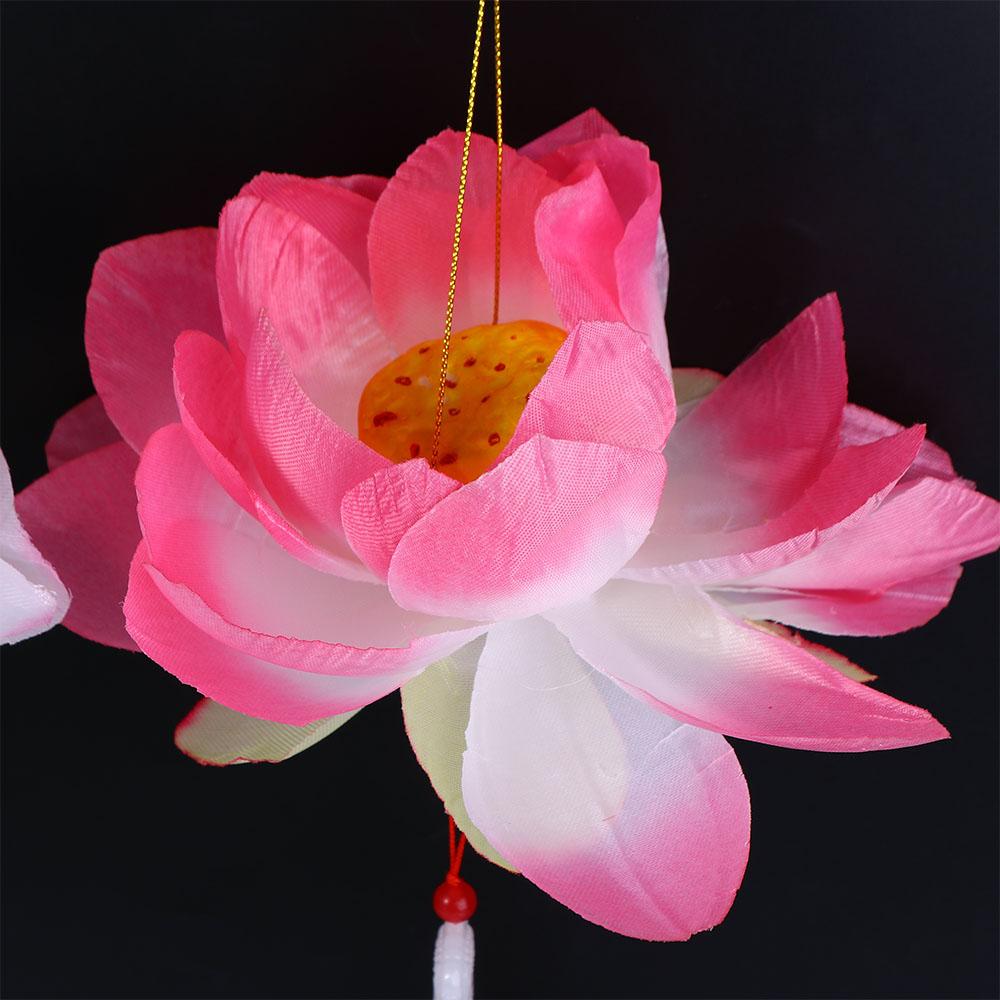 Portable Glowing Chinese Lotus Light Lotus LED Lantern Mid-Autumn Lantern Festival Lantern