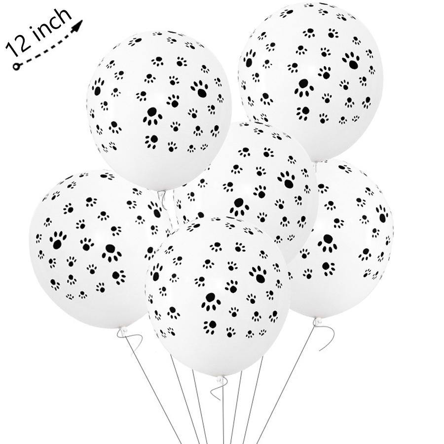 10/20/50Pcs Party Supplies 12" Latex Balloons Dog Birthday Kids Baby Shower Balloon Decoration Toys Paw Print