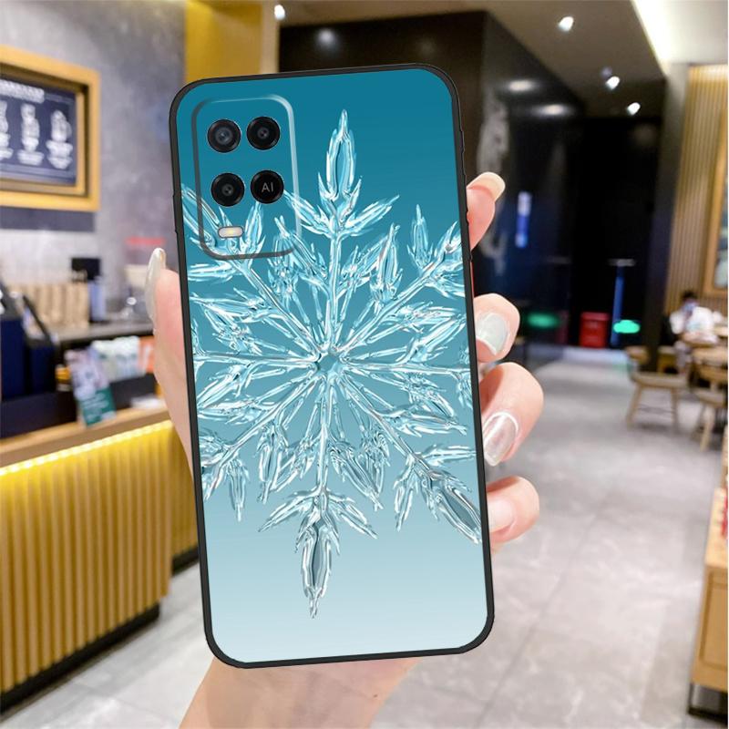 Christmas Snowflakes Case For Oppo A96 A76 A16 A17 A18 A60 A80 A40 A38 A58 A78 A98 A94 A74 A54 A15 A57 A77 A5 Pro