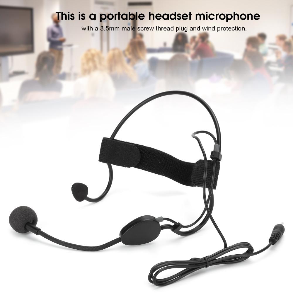 3.5MM Plug Mini Headband Microphone Omnidirectional Pickup Condenser Headset Mic  Performance