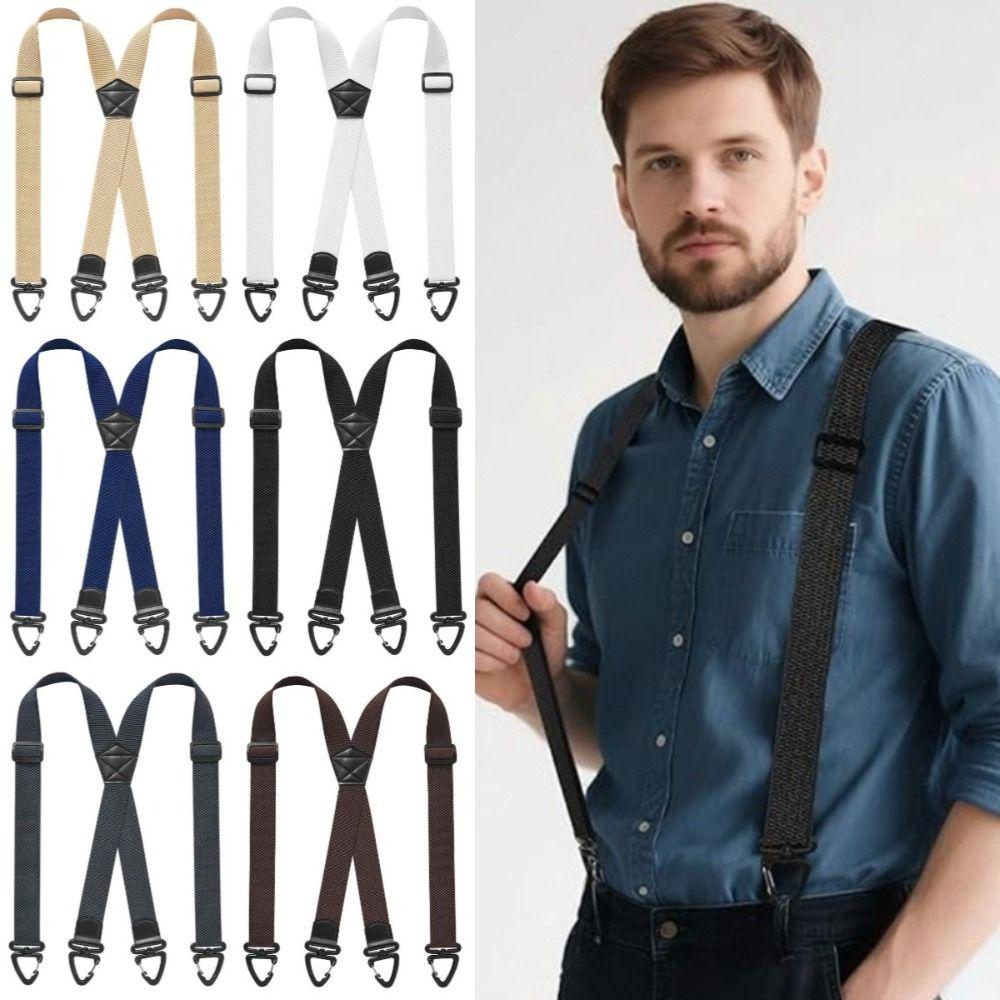 Heavy Duty Work Suspenders 3.8cm Wide Anti-slip Suspenders Simple Adjustable Suspenders Work Use