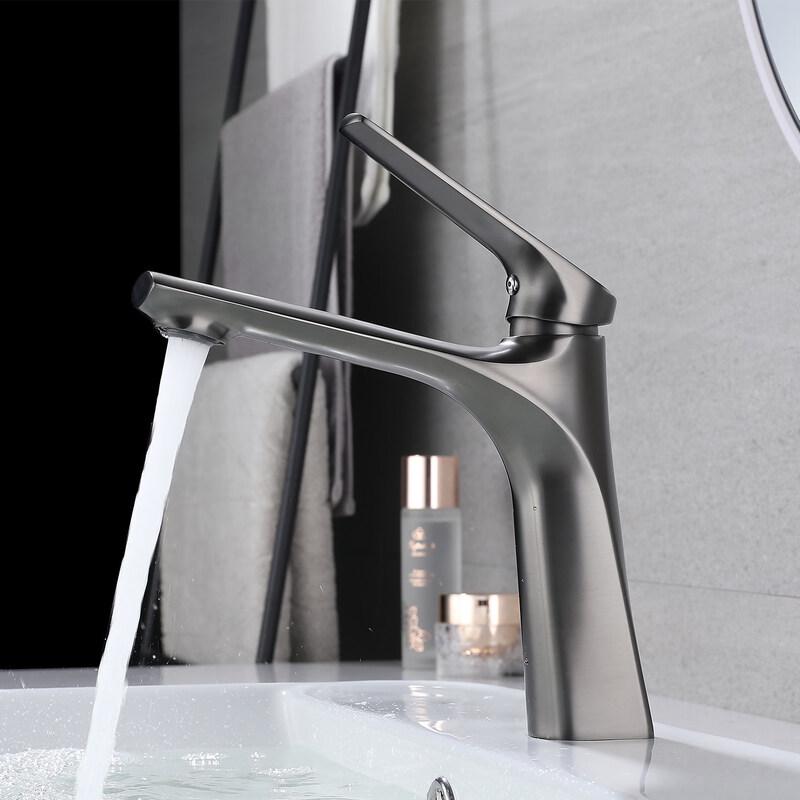 TLXT P37 Gunmetal Grey Cold/Hot Basin Faucet