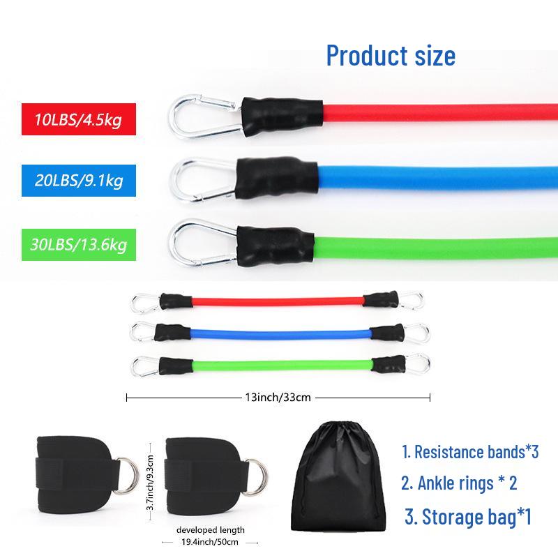 Bandas de Resistencia Elásticas para Tobillo para Entrenamiento de Piernas y Cadera con Hebilla