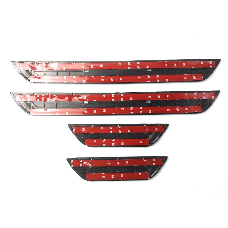 4Pcs/Lot ABS Stainless Steel For - KIA SONET Door Sill Pedal Welcome Scuff Plate Decoration Cover