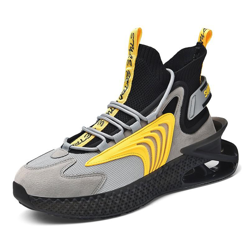 Men S Fashion Casual Shoes High-Top Luminous Shoes Reflective Trend Shoes High-Quality Men Sports Shoes Running Shoes Breathable 46