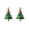 Christmas Tree Alloy Drop Earrings with Creative Design for Women