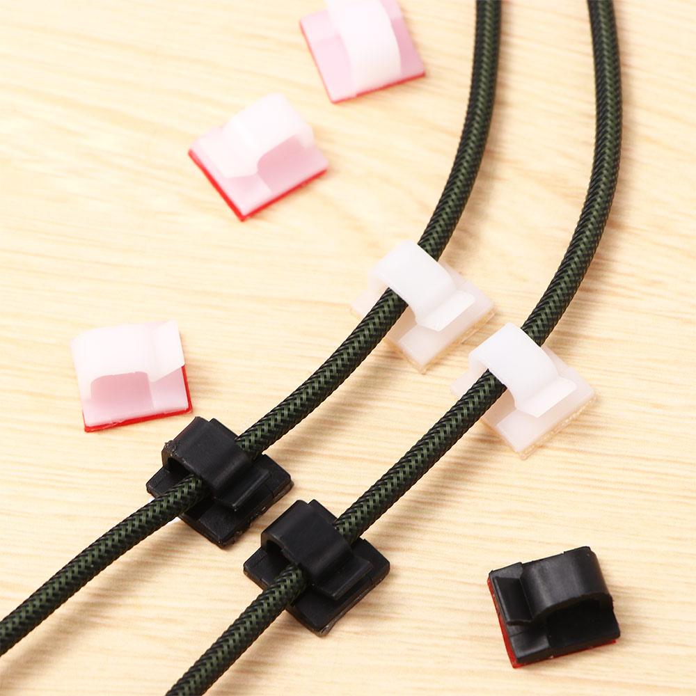 Decoration Self Adhesive Cord Organizer Mini Hooks Cable Clips Light Clamp Wire Holder