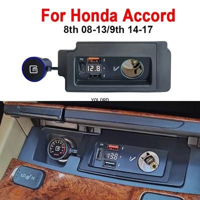 Für Honda Accord 8. Generation 9. Autoladegerät Schnellladung Zigarettenanzünder Splitter USB Typ-C Anschluss Dockingstation Autozubehör