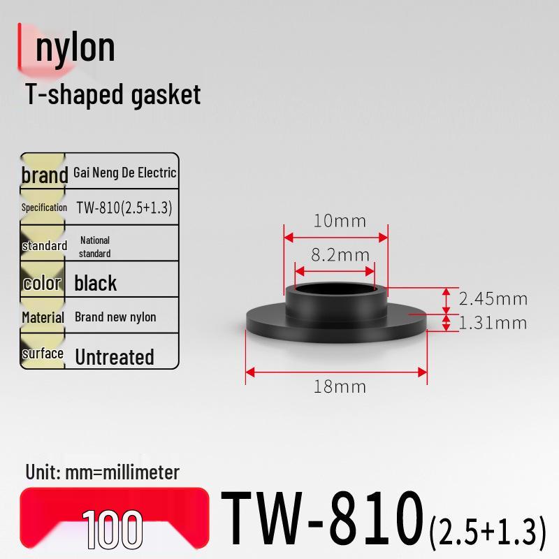 T-förmiger Nylon-Kunststoff-Dichtungsring und Schraubwellenhülse (Für dich: M2-M35)