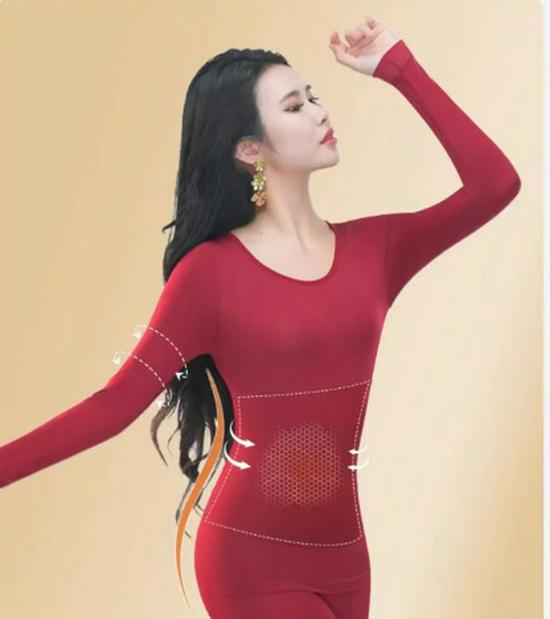 Women's Seamless Self-heating Slim Fit Thermal Underwear Set for Autumn and Winter
