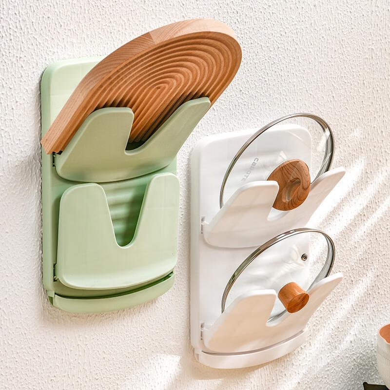 Настенная двухъярусная подставка для крышек кастрюль