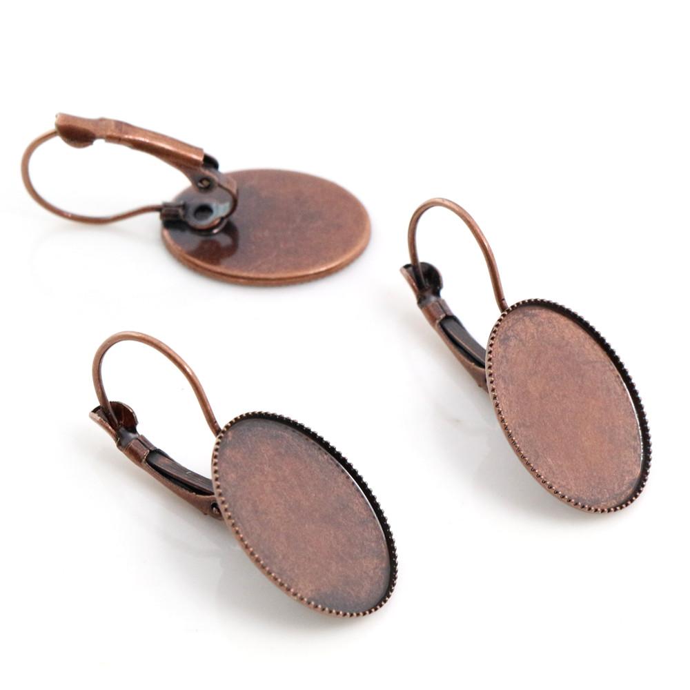 18x25mm 13x18mm 10x14mm 10pcs/Lot Classic 9 Colors plated French Lever Back Earrings Blank/Base,Fit Oval cabochons earrings