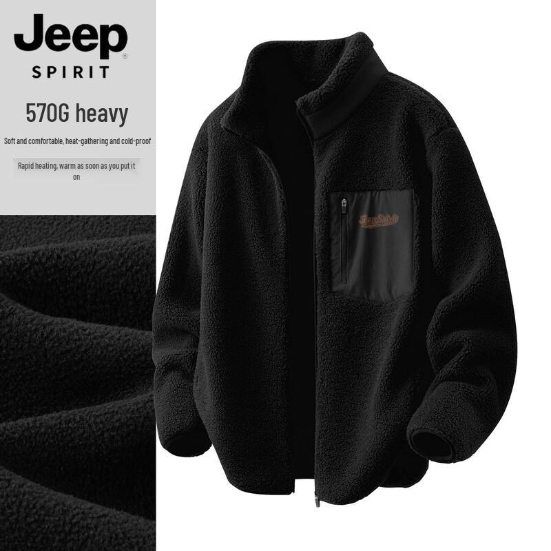 

JEEP SPIRIT Men s Winter Stand Collar Fleece Jacket XL