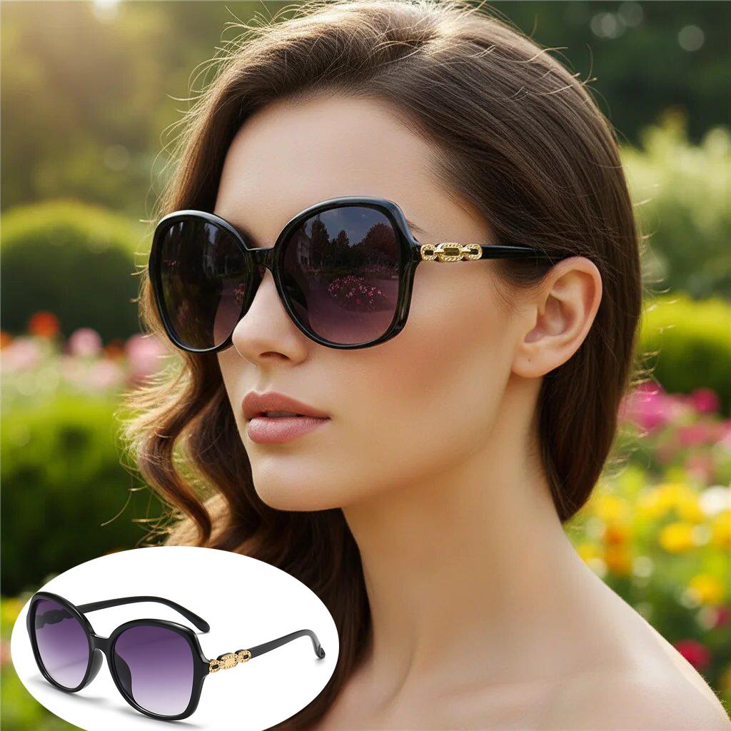 Fashionable Large-frame Uv-protective Sunglasses, Suitable For Both Men And Women And Highly Versatile.2602