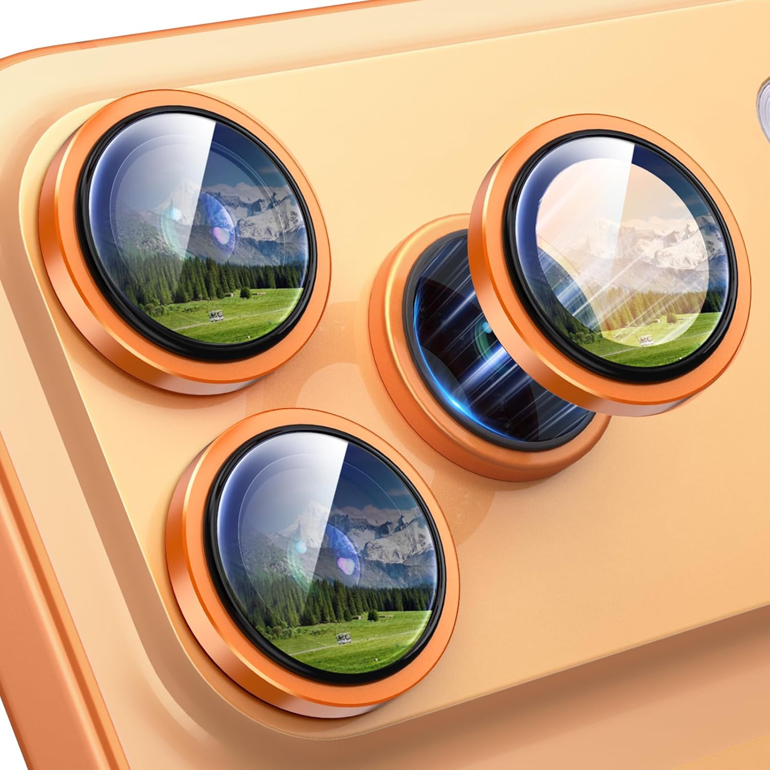 

Orange Camera Lens Protector Cover For iPhone 17 Pro Max 17Pro Tempered Glass Metal Phone Protection Protective Flim Accessories Blue Silver For iPhone 17 Pro оранжевый