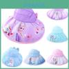 Chapéu de Sol Infantil Elsa Desenho Animado, Tecido de Poliéster Durável e Confortável, Disponível em Roxo, Azul e Rosa, 52-54cm/20.5-21.3in.