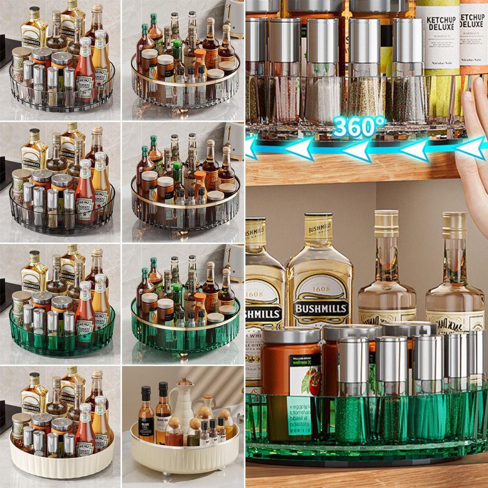 

Pantry Cabinet Storage Rack 21/27cm Cosmetic Storage Box New 360 Rotating Tray Kitchen