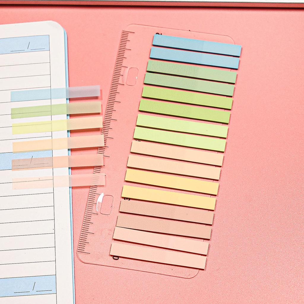 320 Sheets Transparent Sticky Note Self-Adhesive BookMarker Annotation Reading Book Clear Tab Kawaii Cute Stationery