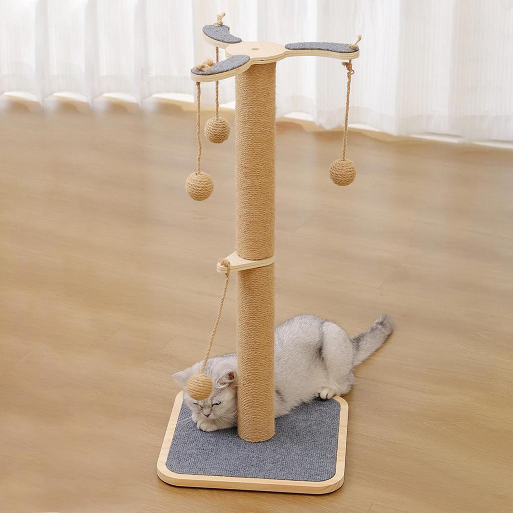 Scratching Post Tall Scratch Posts For Indoor Cats Interactive Toys Tower With Ball For Kitten Climbing Enrichment Boredom