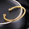 Titanium Steel  C-shaped Gold Opening Light Luxury Niche , European and American Simple Temperament High-end   Jewelry
