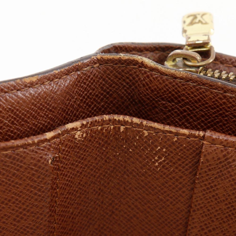 LOUIS VUITTON Compact zip Bi-Fold Wallet M61667 Brown Monogram canvas unisex Used