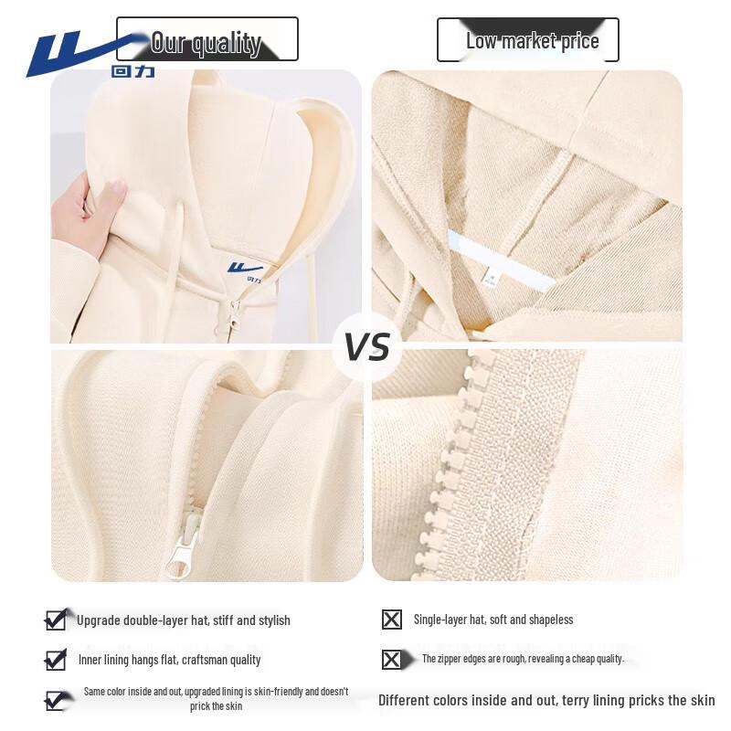 Dámský volný tenký kardigan s kapucí na zip Huili