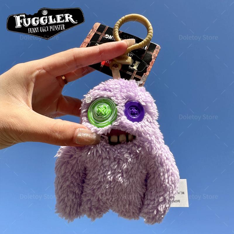 Lovely Fuggler Plush Keyrings Funny Ugly Monster Fugg Sasquoosh Indecisive Grin Grin Monster Cute Plush Collectible Backpacke Pendant