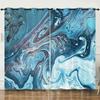 Curtains Nordic Style Marble Texture Bedroom Curtains Digital Printing Blackout Curtains No Punching