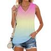 Women's Fashionable Casual Everyday Versatile Gradient Print Slim-Fit Summer Tank Top