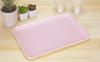 TATSU-CRAFT ST Tray, Medium, Striped, Pink, Dishwasher Safe, Stylish Plastic Tray, Square or Rectangular, Western or Japanese Style, Kitchen Tray,