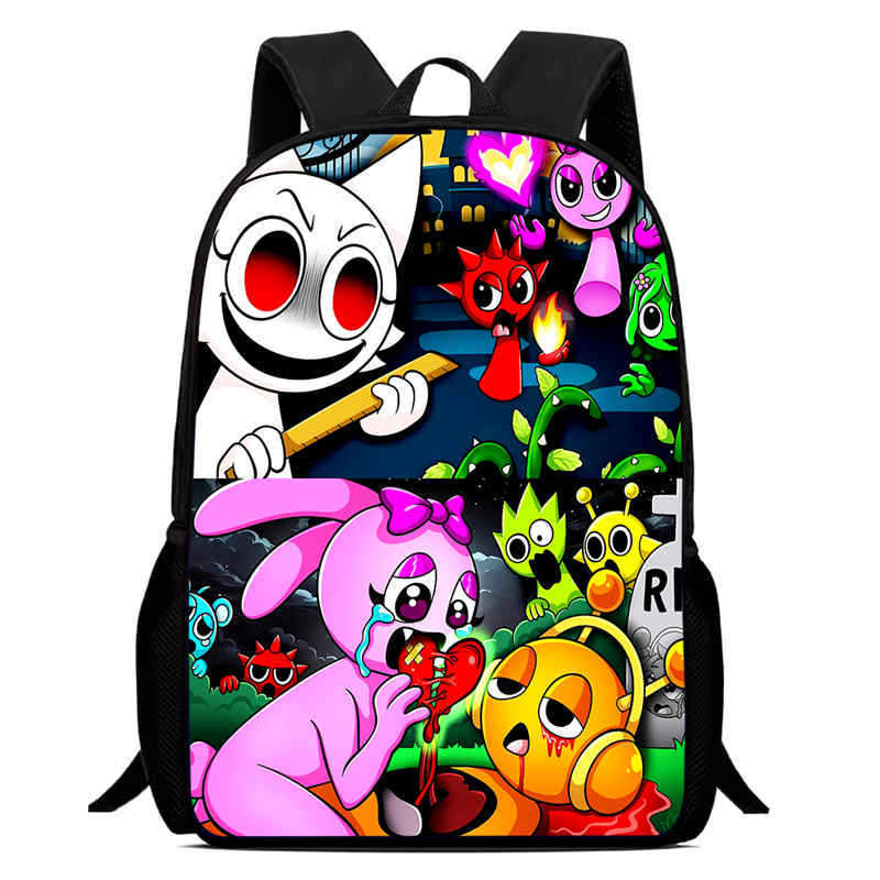 Rhythm Box Sprunki Spel Anime Rugzak Student Schooltas Computer Tas