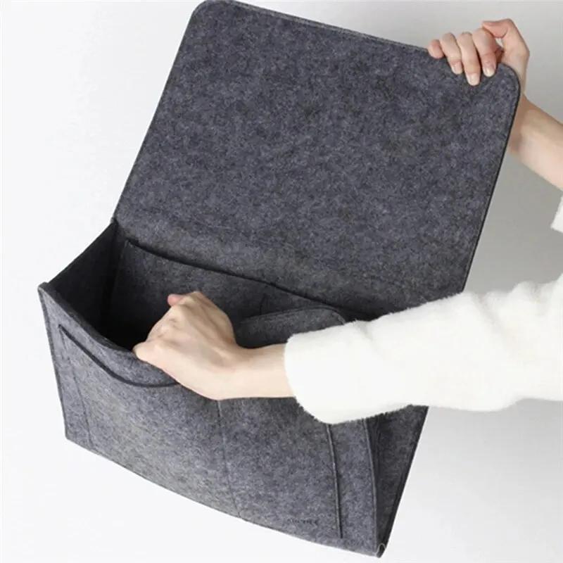 Bolsa de Cama para Bebé Fieltro Organizador de Almacenamiento de Noche para Cama Sofá Mando a Distancia de TV Colgante Organizador de Almacenamiento para Sofá Bolsillos Soporte para Cama