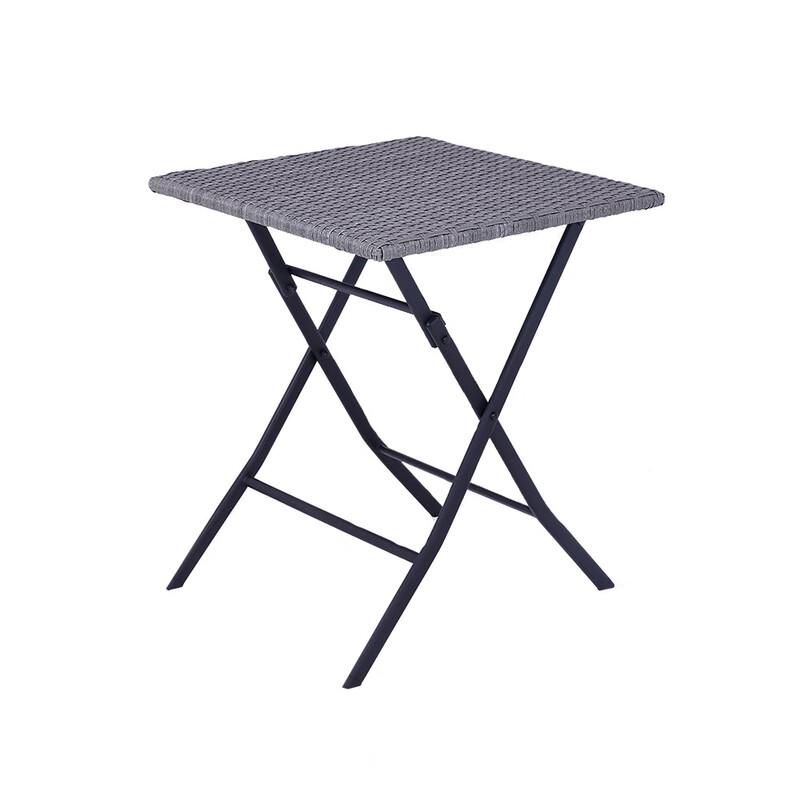 OLOMM Outdoor Rattan Folding 3-Piece Bistro Set