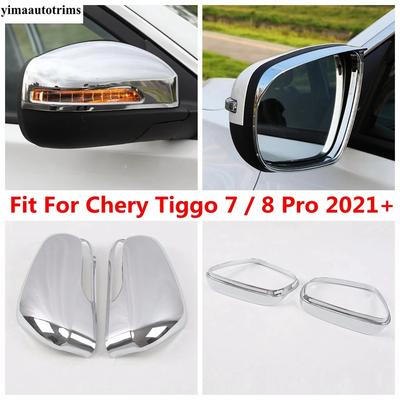 For Chery Tiggo 7 / 8 Pro    Rearview Mirror Caps Shell Case Protective Cover Trim Rain Eyebrow Exterior Accessories